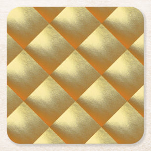 Shiny Gold Art Square Paper Coaster