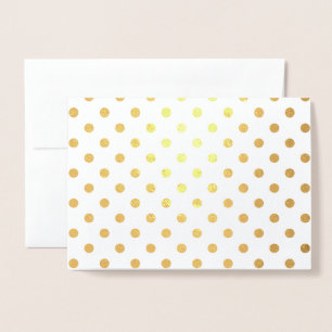 Shiny Gold Foil Polka Dots Foil Card