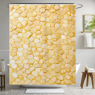Shiny Gold Sequin Shower Curtain Luxury Bathroom