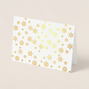 Shiny Gold Snowflakes Foil Card