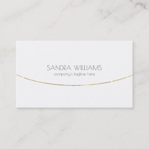 Shiny gold stripes on white business card