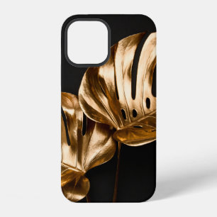 Shiny golden chains on reflective surface. Seamles iPhone 12 Case
