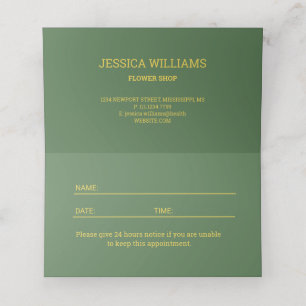 Shiny Golden Monstera leaves on dark green Appointment Card