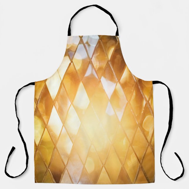 Shiny golden mosaic glass apron (Front)