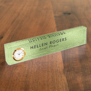 Shiny Green Modern Background Nameplate