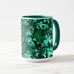 Shiny green tones, and similar to embossing mug