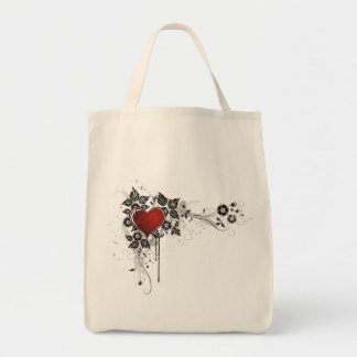Shiny Heart, Leaves & Flowers - Original Tote Bag