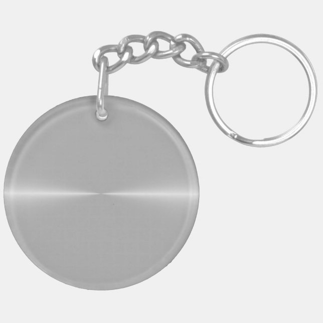 Shiny Like Steel Metal Background Template Key Ring (Back Right)