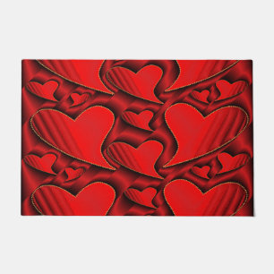 shiny, love, heart, red, valentine, romantic, roma doormat