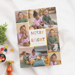 Shiny Merry & Bright 6 Photo Collage Christmas Foil Holiday Card<br><div class="desc">Add some shine to your Christmas cards with real gold, silver, or rose gold foil! This classic and timeless metallic style is sure to add another level to your cards. Capture the magic of the holiday season with this "Merry & Bright" Christmas Holiday Photo Card design. This festive and joyful...</div>