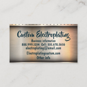 Shiny Metal Electroplating Business Card