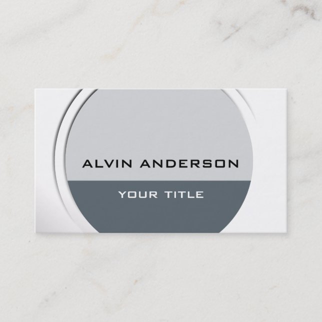 Shiny Metallic Customisable any Text and Colour Business Card (Front)