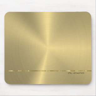 Shiny metallic faux gold background mouse mat
