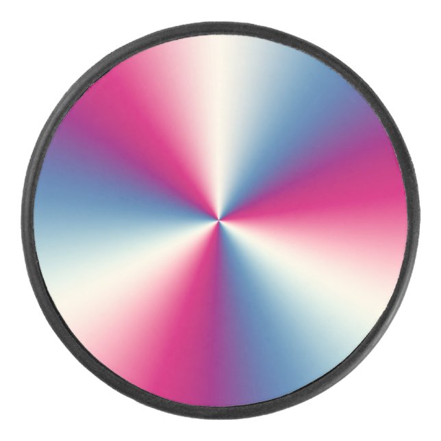 Shiny metallic texture hockey puck (Front)