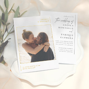 Shiny Minimal Typography & Romantic Photo Wedding 
