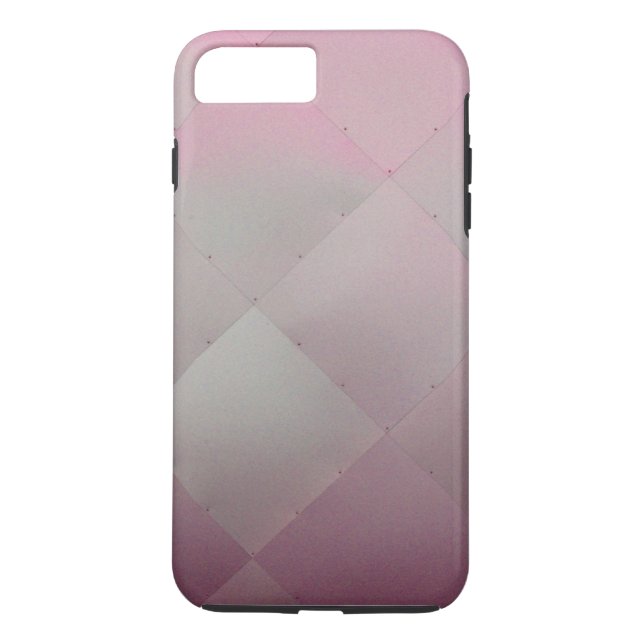 Shiny Modern Chequered Metal Pink Case-Mate iPhone Case (Back)