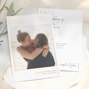 Shiny Modern & Minimalist Romantic Photo Wedding