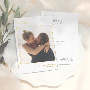 Shiny Modern & Minimalist Romantic Photo Wedding