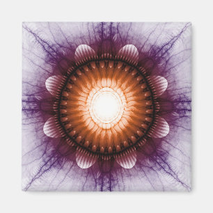 Shiny mystical red violet ornament magnet