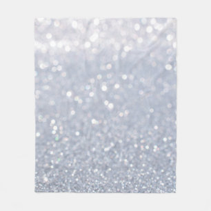 shiny of silver glitter abstract background fleece blanket