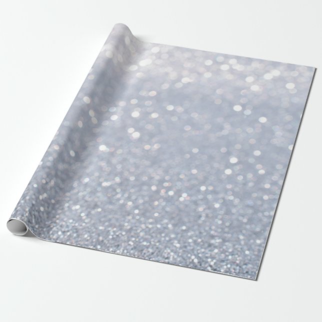 shiny of silver glitter abstract background wrapping paper (Unrolled)
