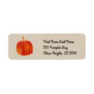 Shiny Orange Autumn Pumpkin Rustic Kraft Fall