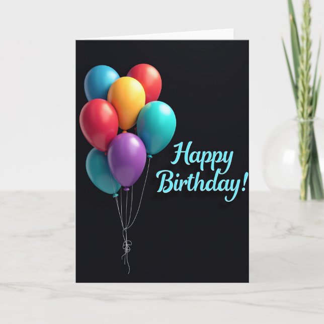 Shiny Orbs Birthday Card (Front)