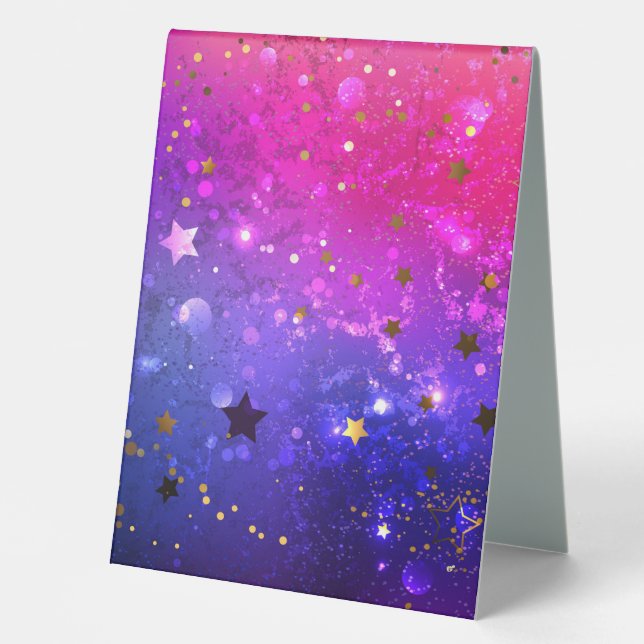 Shiny Pink Blue Background (Front)
