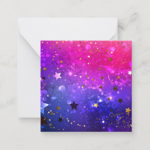 Shiny Pink Blue Background Card