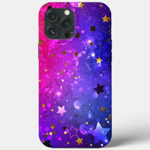 Shiny Pink Blue Background iPhone 13 Pro Max Case