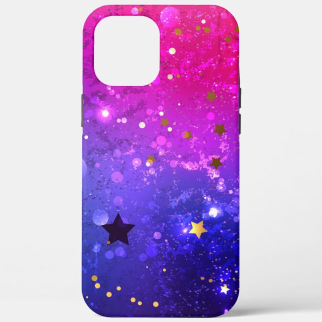 Shiny Pink Blue Background Case-Mate iPhone Case (Back)