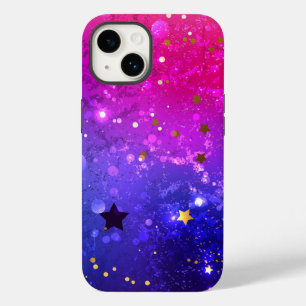 Shiny Pink Blue Background Case-Mate iPhone 14 Case