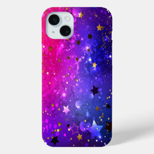 Shiny Pink Blue Background iPhone 15 Mini Case