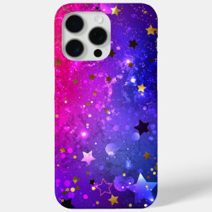 Shiny Pink Blue Background iPhone 15 Pro Max Case