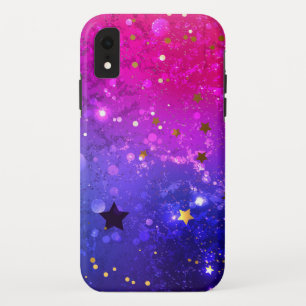 Shiny Pink Blue Background iPhone XR Case