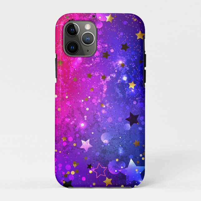 Shiny Pink Blue Background Case-Mate iPhone Case (Back)