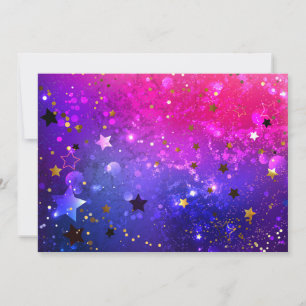 Shiny Pink Blue Background Invitation