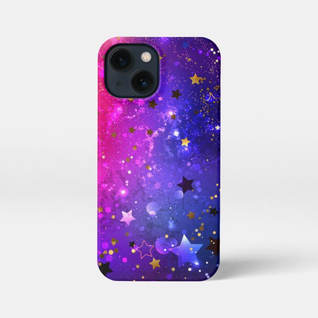 Shiny Pink Blue Background iPhone Case (Back)