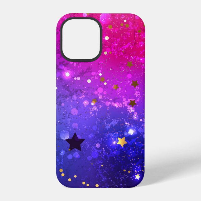 Shiny Pink Blue Background iPhone Case (Back)