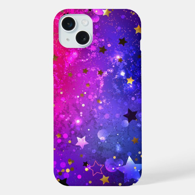 Shiny Pink Blue Background iPhone Case (Back)