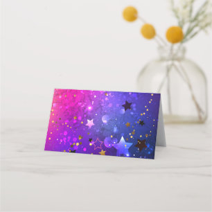 Shiny Pink Blue Background Loyalty Card