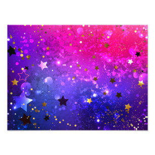 Shiny Pink Blue Background Photo Print