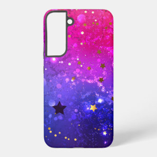 Shiny Pink Blue Background Samsung Galaxy Case