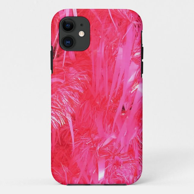 Shiny Pink Christmas Tree Case-Mate iPhone Case (Back)