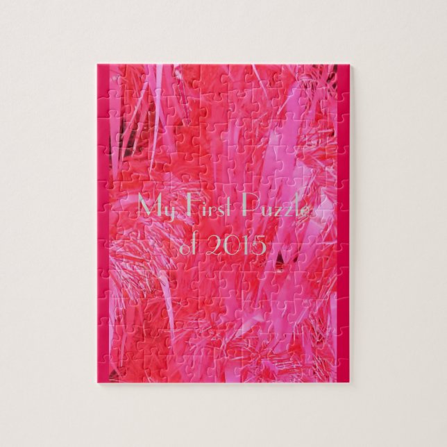 Shiny Pink Christmas Tree Jigsaw Puzzle (Vertical)