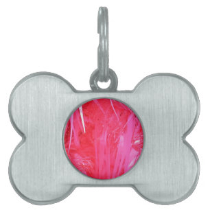 Shiny Pink Christmas Tree Pet Tag