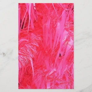 Shiny Pink Christmas Tree Stationery