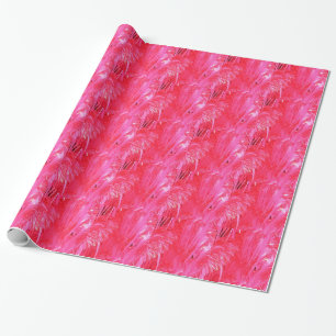 Shiny Pink Christmas Tree Wrapping Paper
