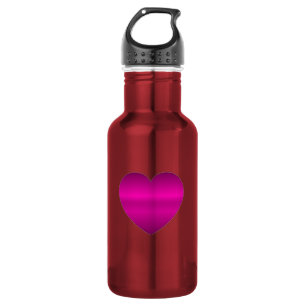 Shiny Pink Heart 532 Ml Water Bottle