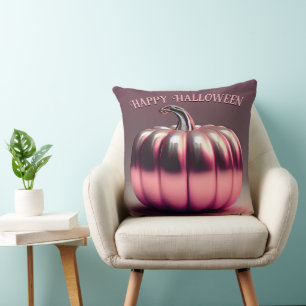 Shiny Pink Pumpkin Cushion